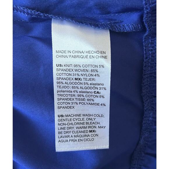 Chico’s Size 1US Medium Blue Tiered Puff Sleeve Midi Dress NEW - Picture 7 of 8